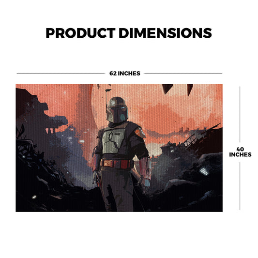 Boba Fett Star Wars inspired Gaming Rug - 62x40 inches