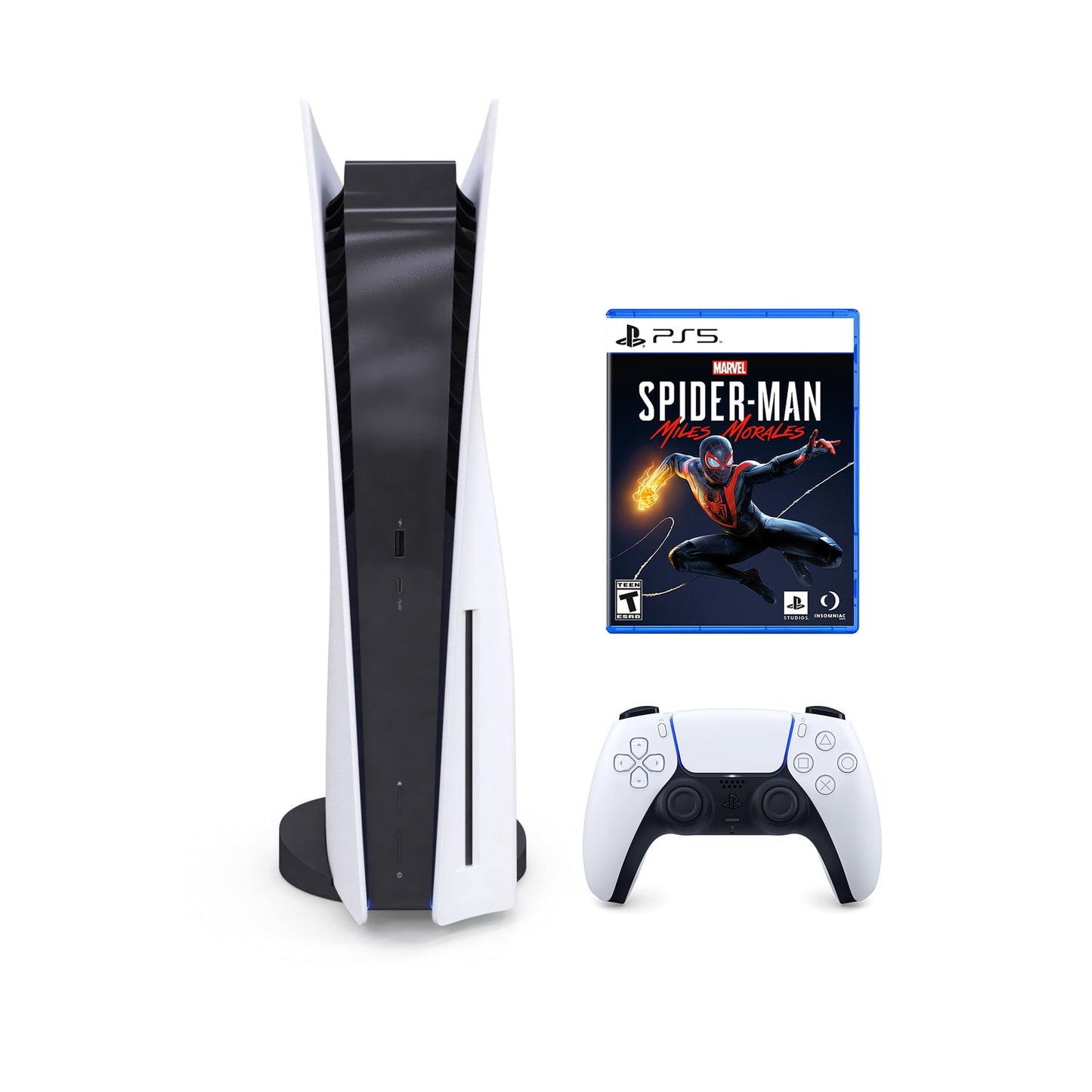 2023 New Playstation 5 Disc Version Ps5 Console With Wireless Controller & MarvelS Spider-Man: Miles Morales Game