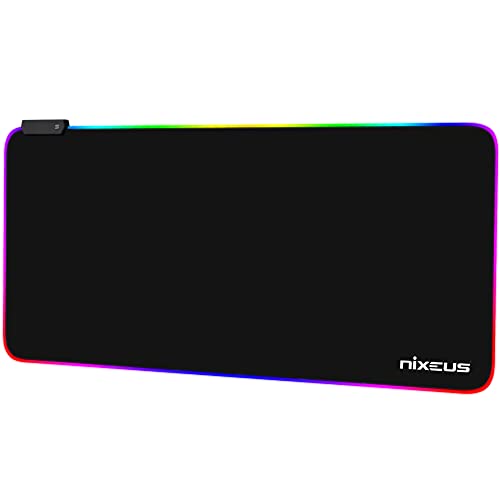 Nixeus Type-X RGB Gaming Mouse Pad, 30.7L x 13.8W inches, Red, Model TYPEX-RGBMP