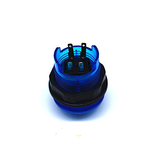 Arcity Arcade LED Push Buttons - 8 Pcs (6x30mm & 2x24mm) - Illuminated, Blue - Built-in Microswitch for Arcade Machine DIY