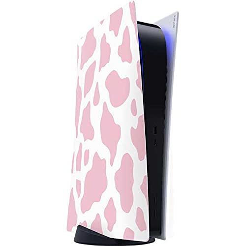 Skinit Decal Gaming Skin Compatible with PS5 Digital Edition Console - Pink Cow Print Design