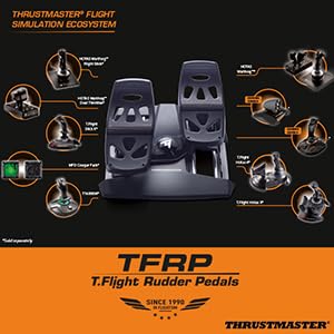 THRUSTMASTER Pedalset USB TFRP Flight Rudder Pedals - Black, Model 2960764