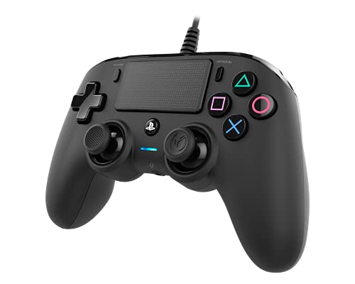 NACON Wired Compact Controller for PS4 - Black, 170mm x 205mm x 65mm, Ergonomic Design