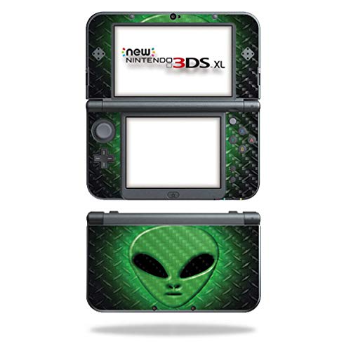 MightySkins Carbon Fiber Skin for Nintendo New 3DS XL (2015) - Alien Invasion | Protective Durable Textured Carbon Fiber Finish | Easy to Apply Remove and Change Styles | Made in The USA