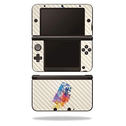 MightySkins Carbon Fiber Skin for Nintendo 3DS XL Original (2012-2014) - Sunny Lion | Protective Durable Textured Carbon Fiber Finish | Easy to Apply Remove and Change Styles | Made in The USA