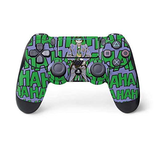 Skinit Decal Gaming Skin Compatible with PS4 Pro/Slim Controller - Officially Licensed DC Comics The Joker Vintage Pose Pattern Design