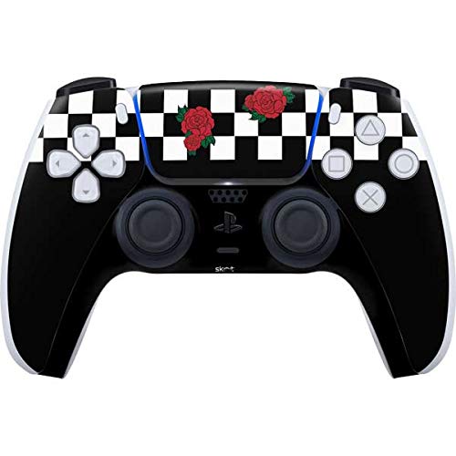 Skinit Decal Gaming Skin Compatible with PS5 Controller - Rose Checkerboard Design