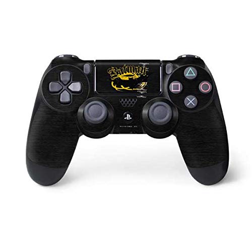 Skinit Decal Gaming Skin Compatible with PS4 Controller - Officially Licensed DC Comics Batman Dark Knight Logo Yellow & Black Design