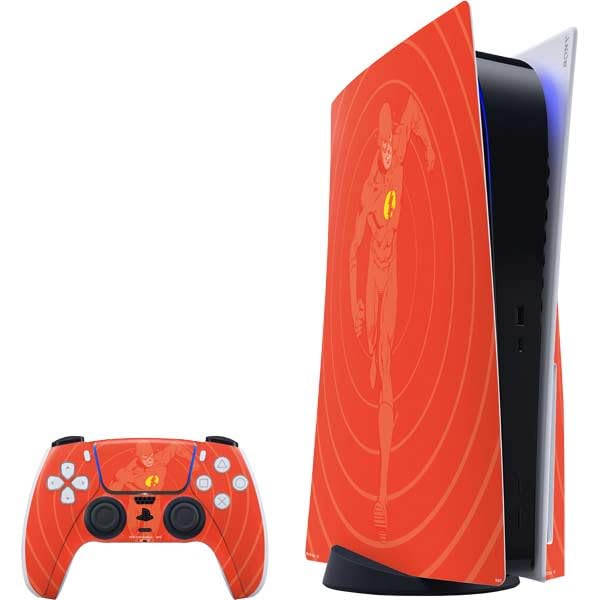 Skinit Decal Gaming Skin Compatible with PS5 Bundle - Officially Licensed DC Comics The Flash Classic Art Pose Design