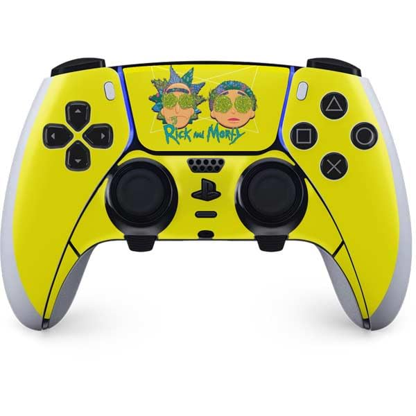 Skinit Decal Gaming Skin Compatible with PS5 DualSense Edge Pro Controller - Officially Licensed Adult Swim Rick and Morty Rick and Morty Portal Eyes Design