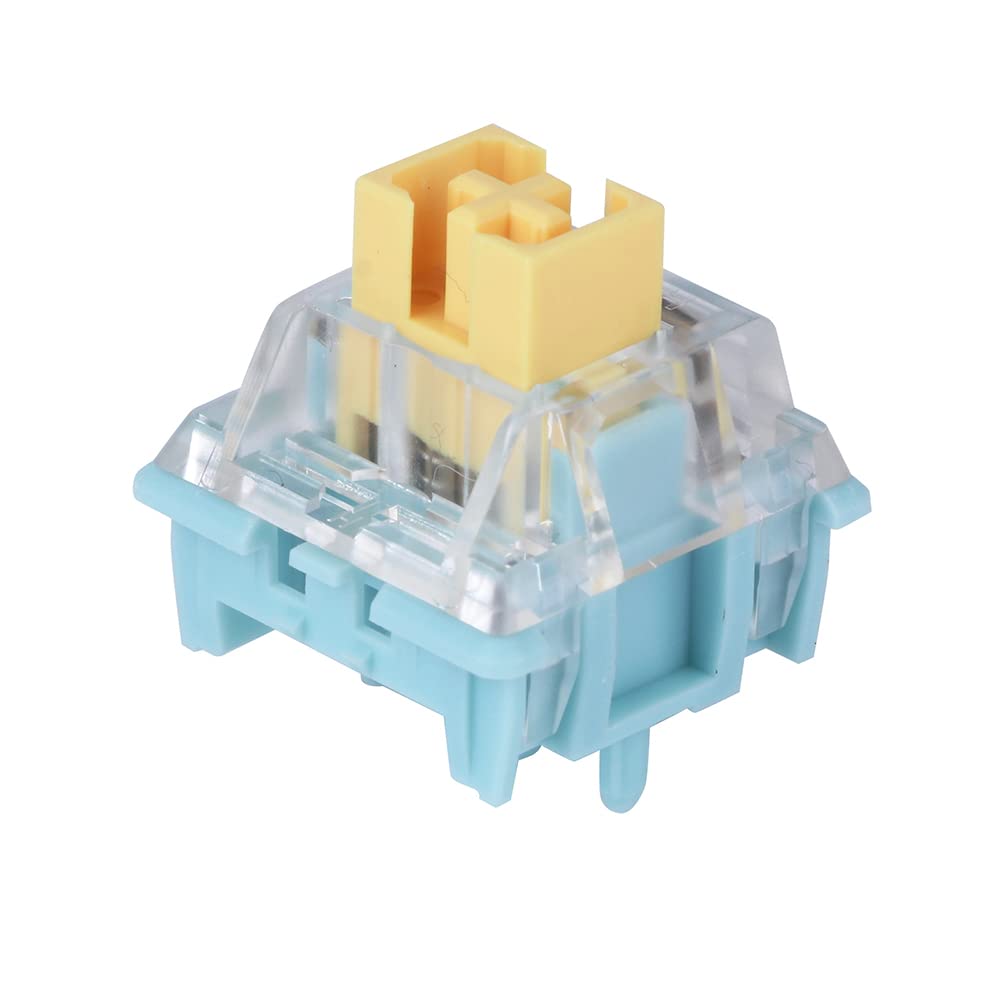 EPOMAKER Sea Salt Silent Mechanical Keyboard Switches Set 5-Pin Switch Pre-Lubed Linear Switch with LED Slot 35 Pieces for Mechanical Keyboard