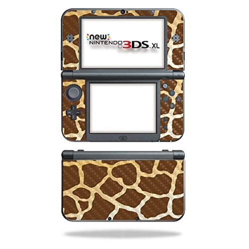 MightySkins Carbon Fiber Skin for Nintendo New 3DS XL (2015) - Giraffe | Protective Durable Textured Carbon Fiber Finish | Easy to Apply Remove and Change Styles | Made in The USA
