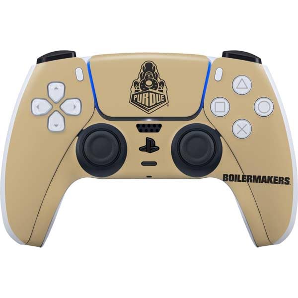 Skinit Decal Gaming Skin Compatible with PS5 Controller - Officially Licensed Purdue Gold Signature Logo Design