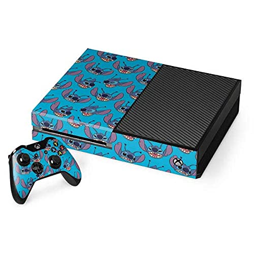 Skinit Decal Gaming Skin Compatible with Xbox One Console and Controller Bundle - Officially Licensed Disney Lilo and Stitch Face Expression Pattern Design