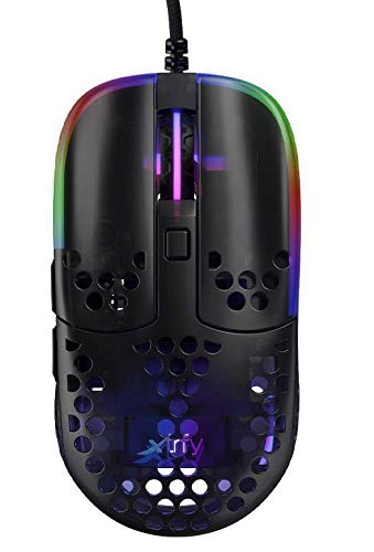 Xtrfy MZ1 Gaming Mouse - Ultra Lightweight, Custom RGB, Black/Transparent, Model MZ1-RGB-BLACK-TP