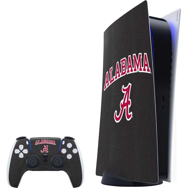 Skinit Decal Gaming Skin Compatible with PS5 Bundle - Officially Licensed University of Alabama Logo Design