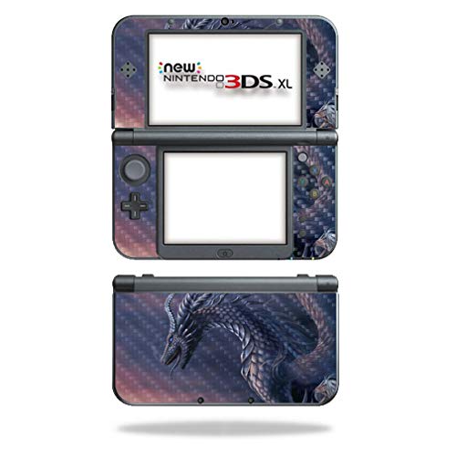 MightySkins Carbon Fiber Skin for Nintendo New 3DS XL (2015) - Dragon Fantasy | Protective Durable Textured Carbon Fiber Finish | Easy to Apply Remove and Change Styles | Made in The USA