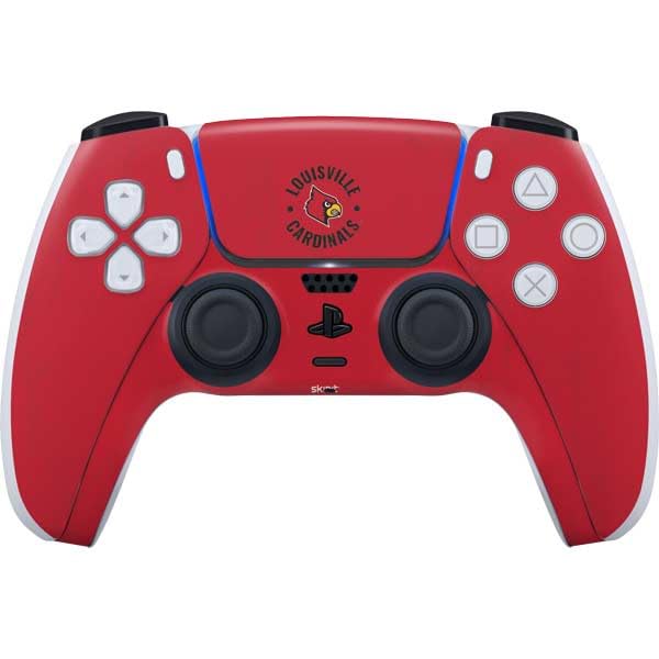 Skinit Decal Gaming Skin Compatible with PS5 Controller - Officially Licensed University of Louisville Cardinals Faded Design