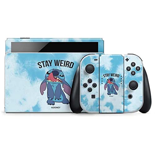 Skinit Decal Gaming Skin Compatible with Nintendo Switch OLED (2021) - Officially Licensed character-themed Lilo and Stitch Stay Weird Design