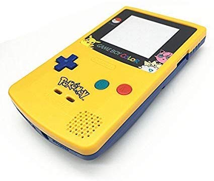 Gametown Replacement Full Housing Shell Case Cover for Game Boy Color - Yellow & Blue with Screwdriver Buttons