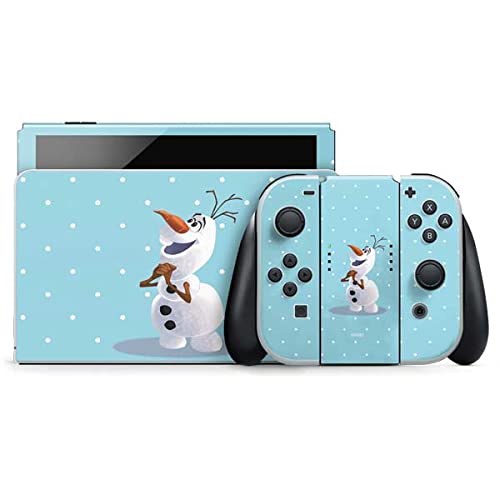 Skinit Decal Gaming Skin Compatible with Nintendo Switch OLED (2021) - Officially Licensed Disney Frozen Olaf Polka Dots Design