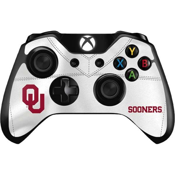 Skinit Decal Gaming Skin Compatible with Xbox One Controller - Officially Licensed University of Oklahoma White Jersey Design