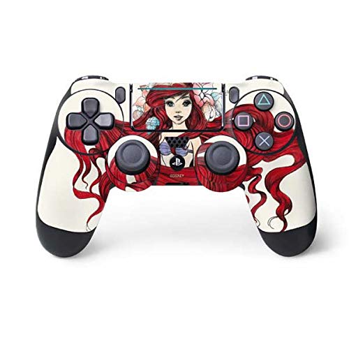 Skinit Decal Gaming Skin Compatible with PS4 Pro/Slim Controller - Officially Licensed Disney The Little Mermaid Ariel Illustration Design