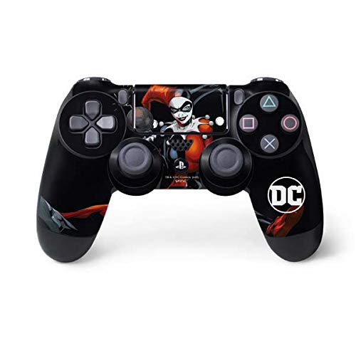 Skinit Decal Gaming Skin Compatible with PS4 Controller - Officially Licensed DC Comics Harley Quinn Playfull Pose Design