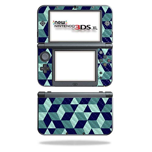 MightySkins Carbon Fiber Skin for Nintendo New 3DS XL (2015) - Geo Tile | Protective Durable Textured Carbon Fiber Finish | Easy to Apply Remove and Change Styles | Made in The USA
