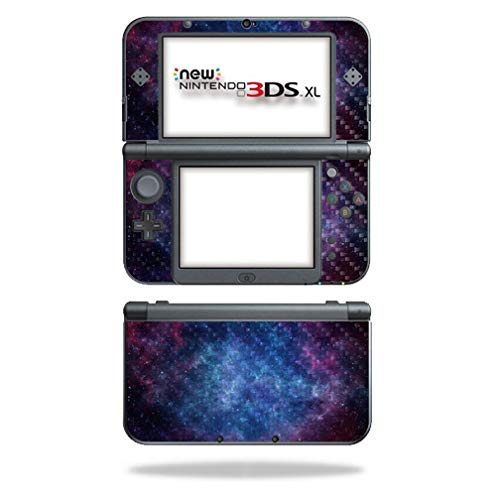 MightySkins Carbon Fiber Skin for Nintendo New 3DS XL (2015) - Nebula | Protective Durable Textured Carbon Fiber Finish | Easy to Apply Remove and Change Styles | Made in The USA