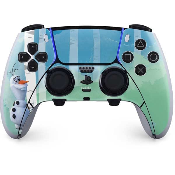 Skinit Decal Gaming Skin Compatible with PS5 DualSense Edge Pro Controller - Officially Licensed Disney Frozen II Olaf Design