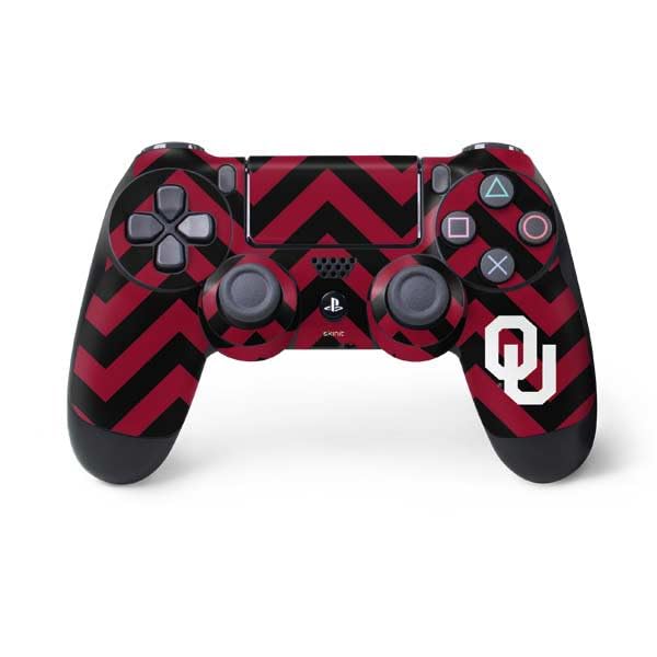 Skinit Decal Gaming Skin Compatible with PS4 Controller - Officially Licensed University of Oklahoma Sooners Chevron Design