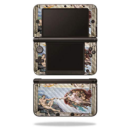 MightySkins Carbon Fiber Skin for Nintendo 3DS XL Original (2012-2014) - Creation of Adam | Protective Durable Textured Carbon Fiber Finish | Easy to Apply | Made in The USA