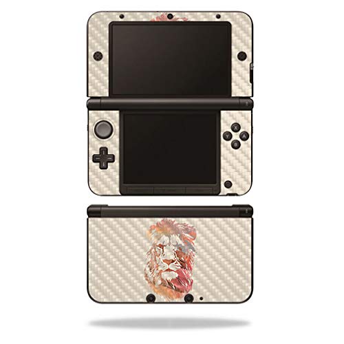 MightySkins Carbon Fiber Skin for Nintendo 3DS XL Original (2012-2014) - Desert Lion | Protective Durable Textured Carbon Fiber Finish | Easy to Apply Remove and Change Styles | Made in The USA