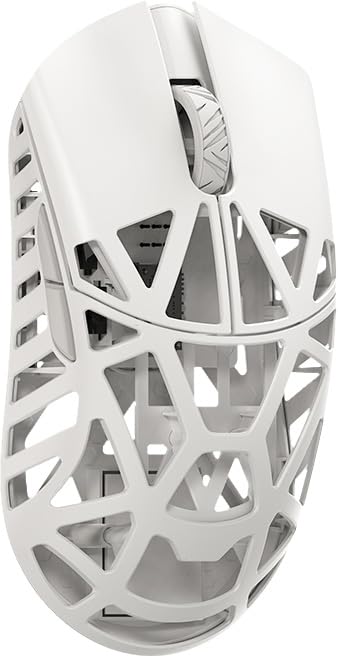 SMACKAPE WLMOUSE Beast X Pro Ultra-Light 39g Magnesium Gaming Mouse PAW3950 HS Sensor 8K Polling Rate 30000 DPI OM & TTC Switches Customizable Side Panels.(Milky White(OM Switch-Side Slits))