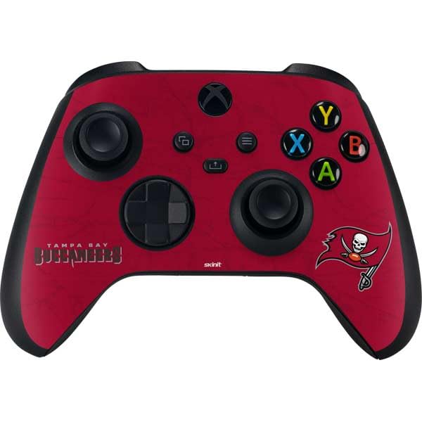 Skinit Decal Gaming Skin Compatible with Xbox Series X Controller - Officially Licensed NFL Tampa Bay Buccaneers Distressed Design