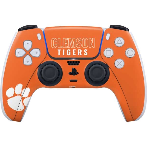 Skinit Decal Gaming Skin Compatible with PS5 Controller - Officially Licensed Clemson University Tigers Logo Design