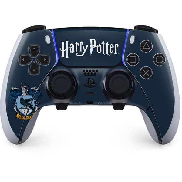 Skinit Decal Gaming Skin Compatible with PS5 DualSense Edge Pro Controller - Officially Licensed Wizarding World Harry Potter Ravenclaw House Crest Design