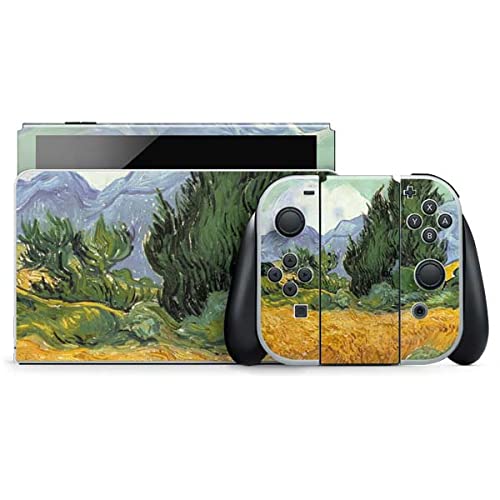 Skinit Decal Gaming Skin Compatible with Nintendo Switch OLED (2021) - Officially Licensed Van Gogh - Wheatfield with Cypresses by Van Gogh Design