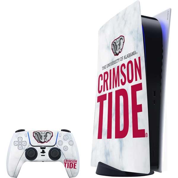 Skinit Decal Gaming Skin Compatible with PS5 Bundle - Officially Licensed University of Alabama Crimson Tide Net Design