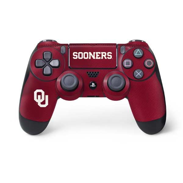 Skinit Decal Gaming Skin Compatible with PS4 Controller - Officially Licensed University of Oklahoma Red Jersey Design