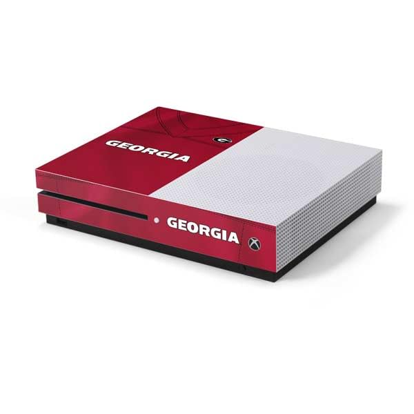 Skinit Decal Gaming Skin Compatible with Xbox One S Console - Officially Licensed University of Georgia Red Jersey Design