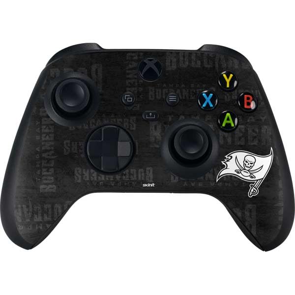 Skinit Decal Gaming Skin Compatible with Xbox Series X Controller - Officially Licensed NFL Tampa Bay Buccaneers Black & White Design