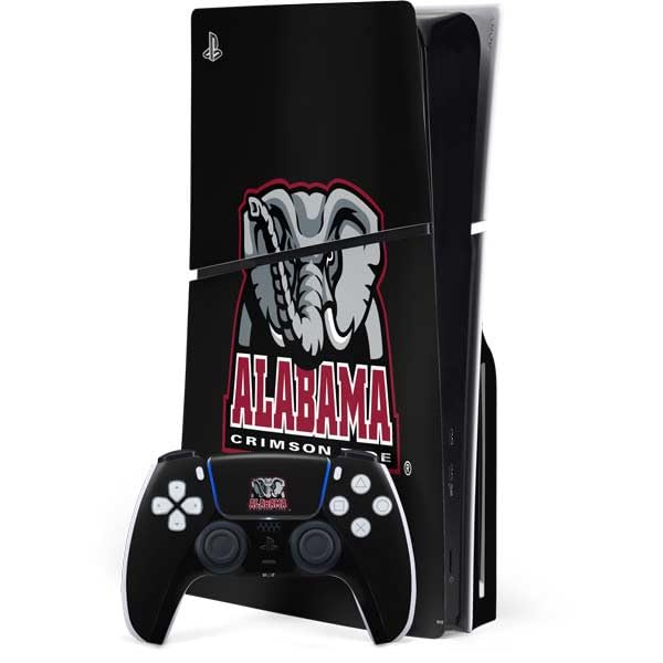 Skinit Decal Gaming Skin Compatible with PS5 Slim Disk Bundle - Officially Licensed University of Alabama Primary Logo Design