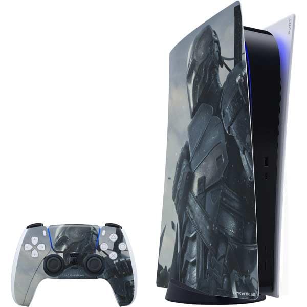 Skinit Decal Gaming Skin Compatible with PS5 Bundle - Officially Licensed DC Comics Arkham Origins Deathstroke Design