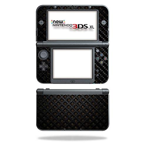 MightySkins Carbon Fiber Skin for Nintendo New 3DS XL (2015) - Black Wall | Protective Durable Textured Carbon Fiber Finish | Easy to Apply Remove and Change Styles | Made in The USA