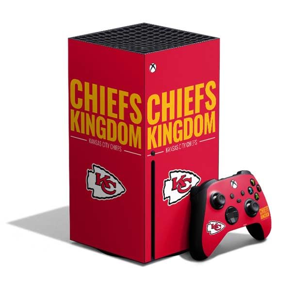 Skinit Decal Gaming Skin Compatible with Xbox Series X Bundle - Officially Licensed NFL Kansas City leaders Team Motto Design