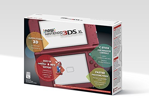 Nintendo New 3DS XL - Red (Renewed) - Discontinued Video Game Console