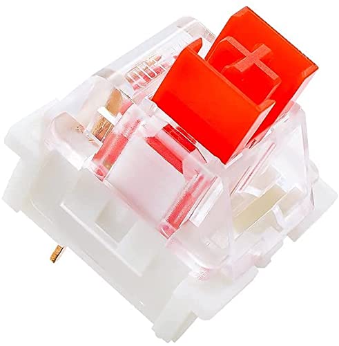 Pack 32 OUTEMU Red Switches 3 Pin Key Switch - Cherry MX Equivalent DIY Replaceable Switches for Mechanical Keyboard 45gf Linear/RGB/Dustproof