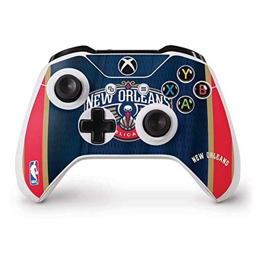 Skinit Decal Gaming Skin Compatible with Xbox One S Controller - Officially Licensed NBA New Orleans Pelicans Jersey Design